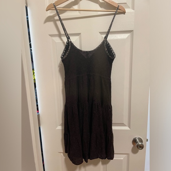 Free People Spaghetti Strap Crochet Hem Mini Dress - Picture 5 of 6